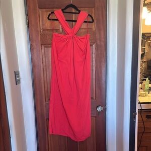 FAHERTY Watermelon Halter Dress
